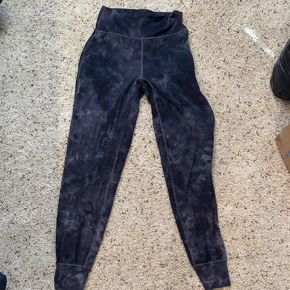 lululemon athletica Dark Gray Tie-Dye Leggings